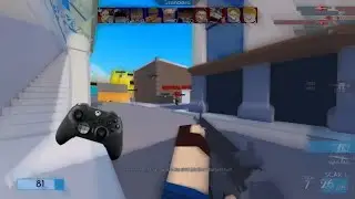 I became a controller player in Roblox Arsenal