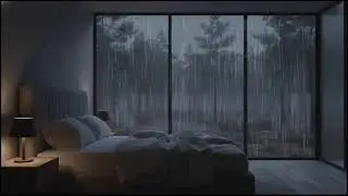 Heavy Rainfall at Night in Shadowy Forest 🌧️ Calming ASMR Ambience for Deep Sleep and Stress Relief