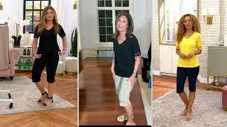 Susan Graver Ultra Stretch Pull-on Pedal Pushers with Pockets on QVC
