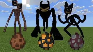 Summoning SIREN HEAD, BEAST BENDY, and CARTOON CAT in Minecraft PE