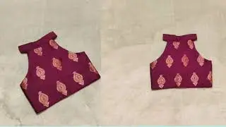 1 to 2 year baby girl halter neck blouse cutting and stitching 