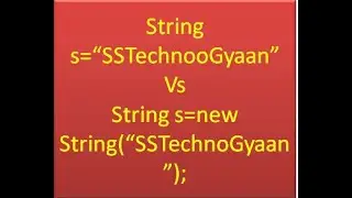 Lecture 10 part 2: String creation using string literal vs new keyword difference