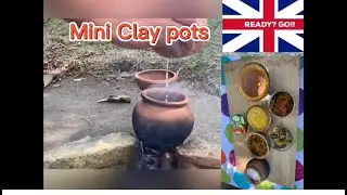 Miniature / Kids Mini Clay Pots cooking