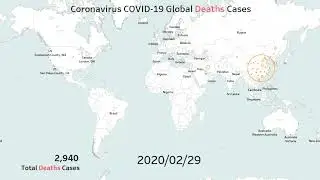 Timelapse of coronavirus (COVID-19) global map-Death cases (1/22~3/8)