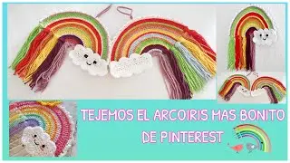TEJEMOS EL ARCOIRIS MÁS BONITO DE PINTEREST-COLGANTE DE PARED-COLGANTE DE CUNA