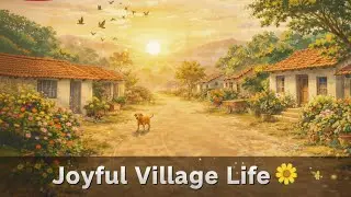 Joyful Village Life 🌼 | A Beautiful Morning Story #villagelife #youtubeshorts #viral #cartoon#ghibli