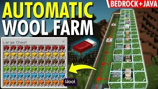 *AUTOMATIC* 1.18+ WOOL FARM (Unlimited Beds & Colored Wool) - Minecraft (Bedrock + Java)