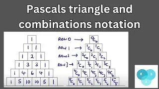Pascals triangle and combinations notation