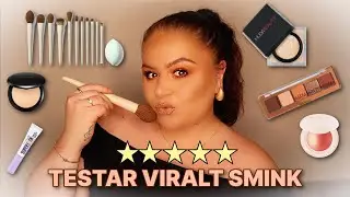 TESTAR NYTT SMINK!!- OMG, HUR BRA!? (HUDA BEAUTY, RARE BEAUTY, MAC, MORPHE MM) - VIRALA PRODUKTER!