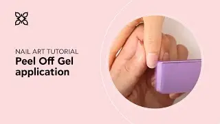 BLUESKY Nail Design Tutorial - Peel Off Gel application
