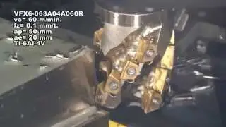 High efficiency machining of titanium alloy by VFX end mills