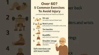 Over 60?  5 Common Exercises To Avoid Injury.  #healthandwellnessforseniors #seniorhealth #over60