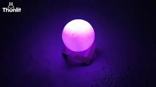 Thunlit Moon Night Light LED Lamp, Home Decor for Kids, 7 Light Colors ,Button Battery Powered