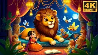 Telugu stories for kids:-✨🦁 The Lion and the Firefly&rsquo;s Secret 🪄🐝