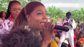 Florence Obinim, Davelyn & Princess Ifeoma on stage . Powerful @ Bishop Obinim’s father funeral