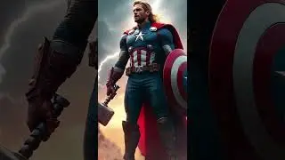 Thor and captain america fusion #ai #marvel #fusion