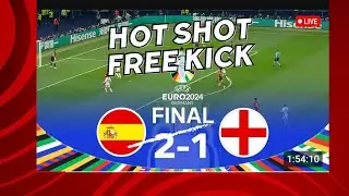 Spain Vs England Best Free kick/spanish soccer announcer goal,
