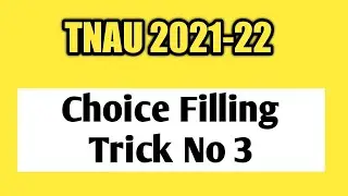 TNAU|2022|Choice Filling trick No 3|Vincent Maths|