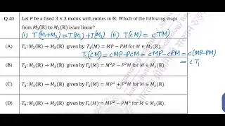 Vector Space,Linear map,Matrix,Commutativity,Distributive::IIT JAM MATH 2022 QNo. 40(MSQ 2)