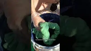 Indigo tie dye shibori tutorial #shorts