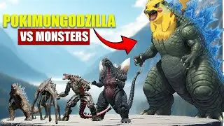 Pok&eacute;mon Godzilla vs Giant Monsters | 3D Monster Size Comparison 2025