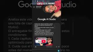 🤯&iquest;C&oacute;mo crear cap&iacute;tulos autom&aacute;ticos en YouTube con Google AI Studio? #GoogleAIStudio #YouTube #IA