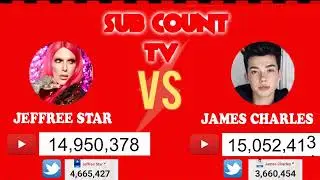 JAMES CHARLES vs JEFFREE STAR LIVE SUBSCRIBER COUNT!!