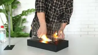 JHY DESIGN Portable Tabletop Fireplace&ndash;Clean-Burning Bio Ethanol