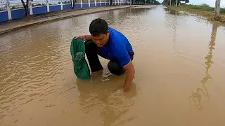 Unblock Culvert Clogged Drain On Street After Rain