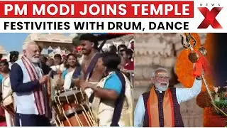 PM Modi Somnath: PM Modi Celebrates Temple Festival, Plays Drums, Dances, Tours Premises | NewsX