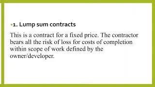 BUILDING CONTRACTS 1