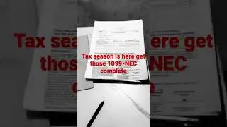 Tax season is here get those 1099-NEC complete