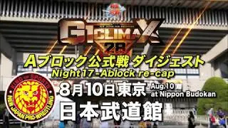 G1 CLIMAX 28 Night17 - A Block re-cap (August 10 at Nippon Budokan)