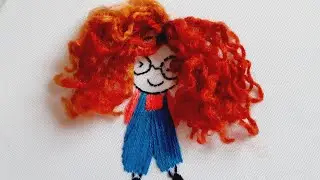 embroidery girl,embroidery for beginnes, easy embroidery,گلدوزی آسان،گلدوزی دختر ،گلدوزی برای مبتدی👧