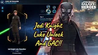 Jedi Knight Luke Unlock & GAC!! SWGOH
