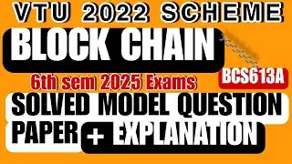 Block Chain BCS613A VTU 6th sem || Most Important Questions || CSE || 2025 Exams #vtu #blockchain