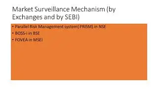 ES - Market Surveillance mechanism - I