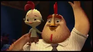 chicken little celebrando meme