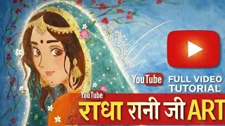 ✨🌸Radha Ashtami Special Art: Radha Rani Full Tutorial for Beginners 🎨 #art #fullvideo #tutorial 