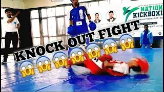 WAKO INDIA NATIONAL KICK BOXING CHAMPIONSHIP KNOCK OUT FIGHT 🔵(SARFARAZ AHMED KHAN) AT CHANDIGARH
