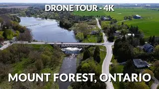 Mount Forest, Ontario: Aerial Highlights in 4K | Scenic Splendor from Above 🚁🌲
