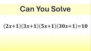 An Amazing Algebraic Equation | Only 5% Can Solve This