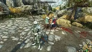 npcs trying to duel each other in skyrim with directional combat