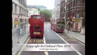 Going through the new contra flow bus lane on route 55 London Buses