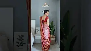 Draping Odisha&rsquo;s Bomkai saree in traditional Odia style | #shortsyoutube #ytshorts #yt #shorts