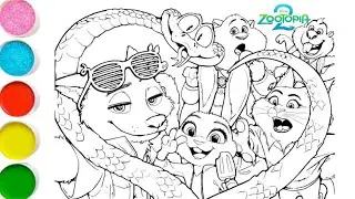 Zootopia 2 New Coloring page| Color Judy Hopps Nick Wilde and Friends