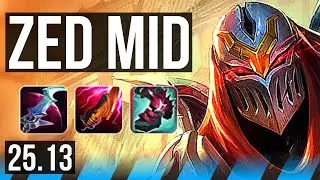 ZED vs AURELION SOL (MID) | 9/0/8, Legendary | KR Master | 25.13