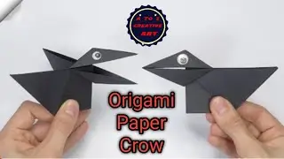 Moving Paper Crow / Origami Paper Toy Antistress / Talking Crow / Origami Paper Craft Tutorial