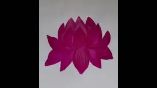Easy Lotus painting for beginners!😍#shorts