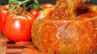 Grilled Cheese And Tomato Soup Bread Bowl | Tasty Food